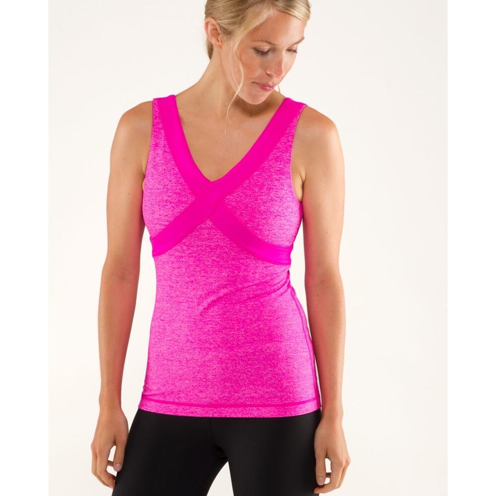 Lululemon Wrap Tank Paris Pink Size 2